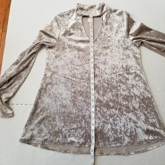 Camille & Co Small Taupe Top Shimmer Velvet - Picture 4 of 6